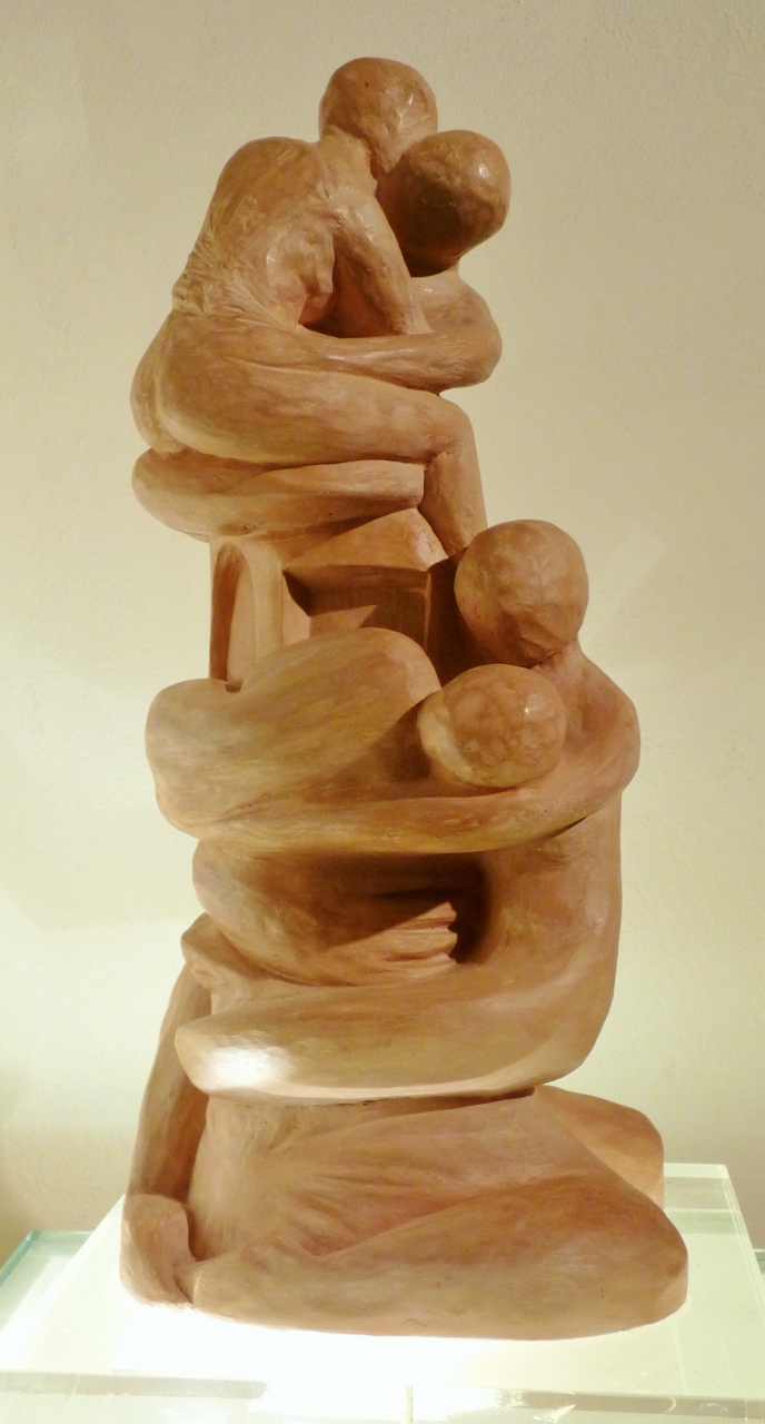 Sculpture - Le Lien - Sculpture Poudre de Marbre patinée